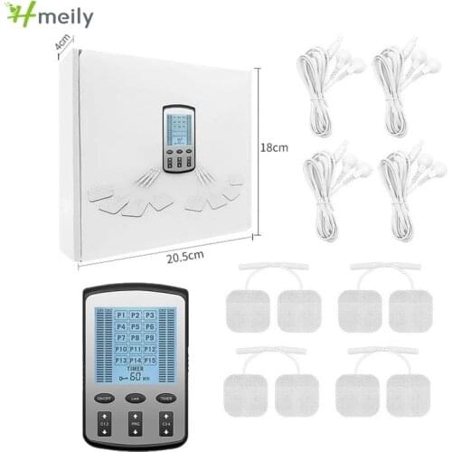 EMS Unit 15Modes Eletric Compex Muscle Stimulator Acupuncture Pulse Massager Vibration Full Body Pad Physiotherapy TEN Machines