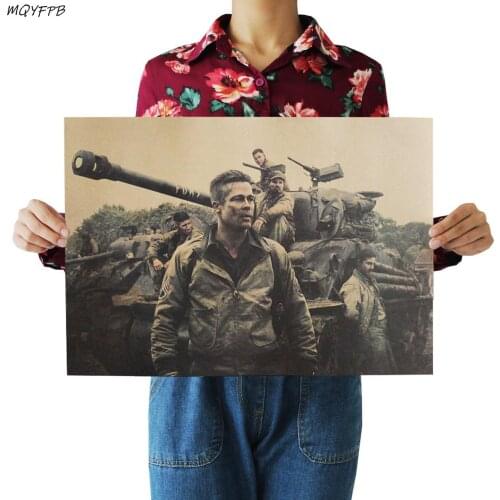 Movie Fury Kraft Paper Poster Home Wall Room Decoration Painting 50.5x35cm