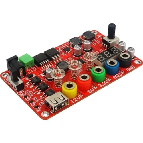 HOT SALE 13-24V DC Input Voltage Regulator Board With ADJ Adjustable Voltage Knob Press Sensor Switch Voltage Distribution Board