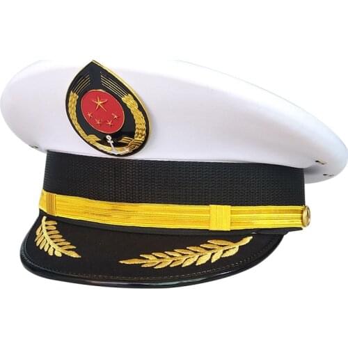 Military Hats for Men US Navy Visor Cap Marines Cadet Caps Militar Army Accessories Gorra Militar Sailor Captains Hat