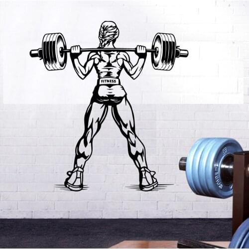 Creative Gym Girl Wall Art Decal Wall Stickers Pvc Material For Kids Rooms Diy Pvc Home Decoration Accessories