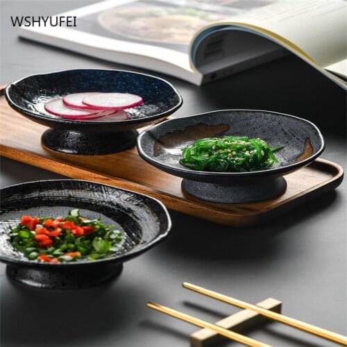 Creative Japanese exquisite ceramic stilt plates, creative home snacks, snack and dessert plates, and personalized tableware