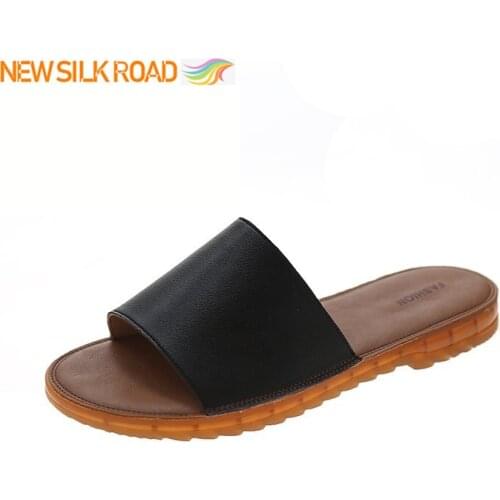 Vogue Brand Retro Classic Slide Sandals Open Toe Women Shoes Slippers Nubuck Leather Flats Roman Ladies Zapotas De Mujer Female