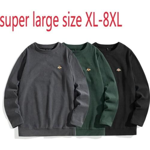 New Arrival Fashion Super Large Men Plush Thickened Trendy Winter Loose Warm Thick O-neck Casual Hoodies Plus Size XL-7XL 8XL