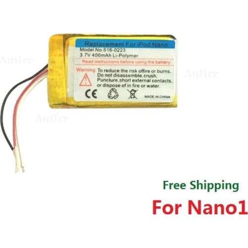 Original new Replacement Battery For ipod Nano1 1st Gen Generation MP3 Li-Polymer Rechargeable Nano 1 616-0223 Batteries