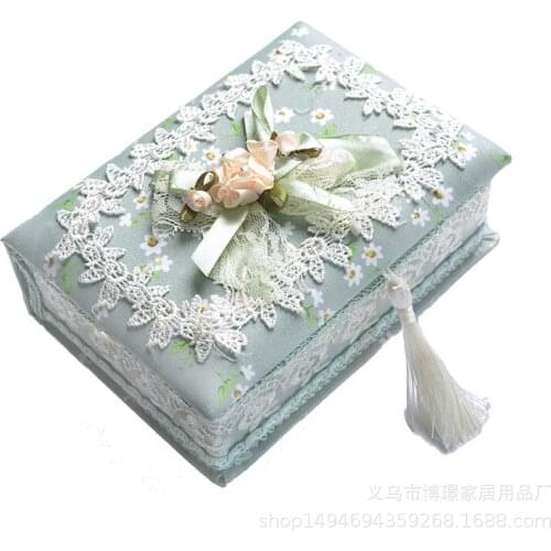Pastoral Jewelry Organizer Earring Casket Storage Box Container Casket For Jewelry Trinket Storage Case Gift Box
