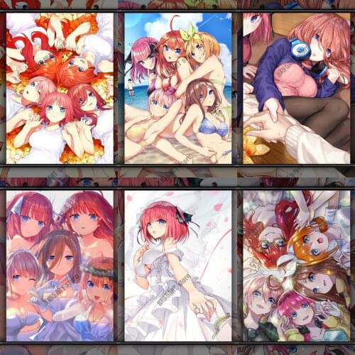 Full Square Diamond Painting The Quintessential Quintuplets Anime Diamond Embroidery Cross Stitch Kits 5D Diy Home Decor Gift