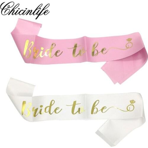 Chicinlife 1Pcs Bride To Be Sash Bachelorette Party Bridal Shower Gifts Hen Party Sash Favors Accessories Wedding Decoration