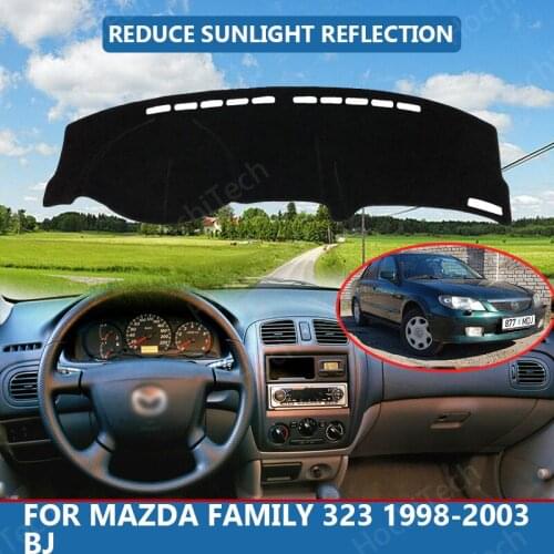 Anti-Slip Anti-UV Mat Dashboard Cover Pad Dashmat Protect Carpet for Mazda Family 323 1998-2003 BJ Accessories