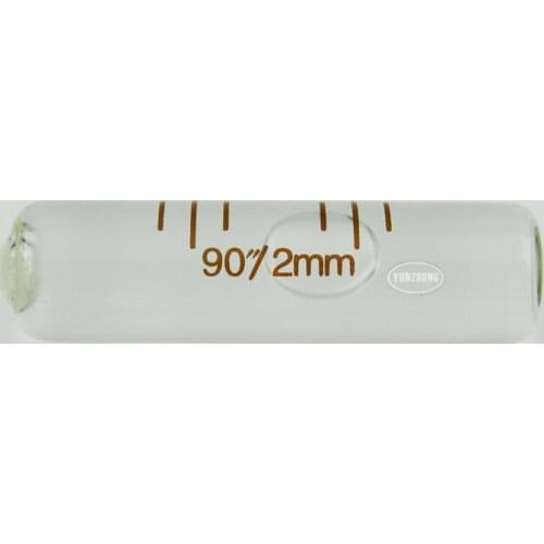 QASE 9*36mm 90"/2mm High Accuracy Glass Tube Bubble Cylinder glass vial Spirit level bubble Horizontal instrument