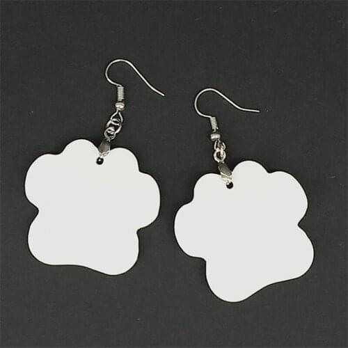 10 Pairs/Lot Blank MDF Board Sublimation Printing Earrings DIY Jewelry Accessory For Heat transfer earring