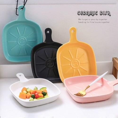 Nordic breakfast plate pasta plate with handle plate creative baking plate ceramic baking plate baking plate baking plate swing