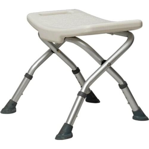 Foldable Shower Benchs Bath Seats Bathroom Chair Stool with Non-Slip Feet Adjustable Height Drainage Holes for Elderly Disabled