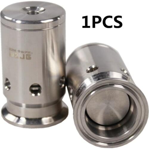 WZJG 1.5-2" Tri Clamp Ferrule OD 50.5mm 304 Stainless Steel 0-1/2/3 Bar Adjustable Pressure Relief Breaker Vacuum Valve