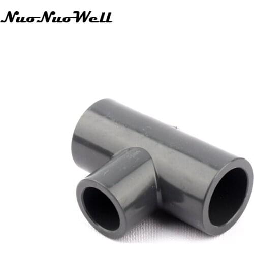 1pcs NuoNuowell ANSI PVC 3/4" to 1/2" Reducing Tee Connector Garden Irrigation Hose Fittings Aquarium Fish Tank Pipe Adapter