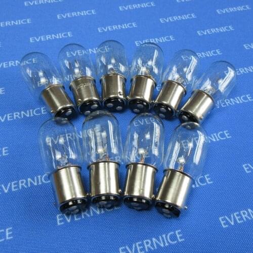 10 Push In Type Clear Light Bulbs for Singer other Home Sewing Machine 15W 110V