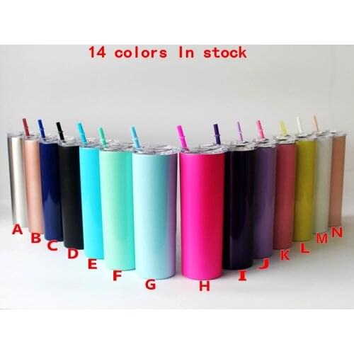 10pcs/lot hot selling 20OZ Stainless Steel Skinny Tumbler With Lid Straw Double Wall Vacuum Insulated Cup Water Bottle