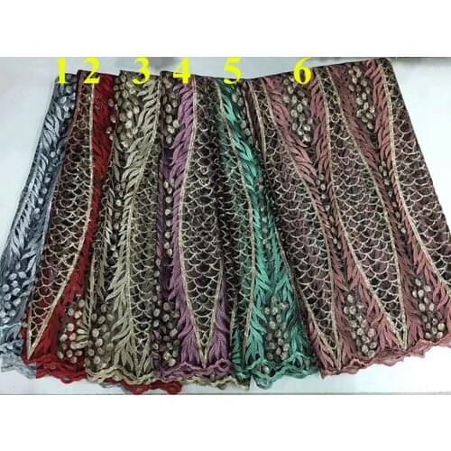 120cm top quality organza base dyed polyester and metallic yarn heavy embroidery lace fabric,XERY-DX161214A