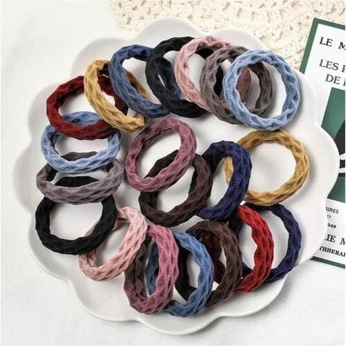 20PCS Women Simple Basic Elastic Hair Bands Ties Scrunchie Ponytail Holder Rubber Bands Girls' Fashion Hair Accessories Headband