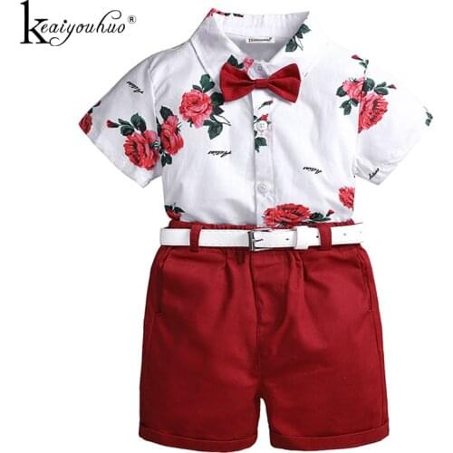 2020 Summer Boys Clothes Sets Toddler Boy Sport Suits Children Clothing Boys Gentleman Costume For Kids Clothes Set 2 4 5 6 Year
