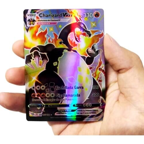 2021 New Spanish Version Pokemon Cards Holographic Bord Game V Vmax GX Mega Tag Team Energy Trading Card Game Kids Gift
