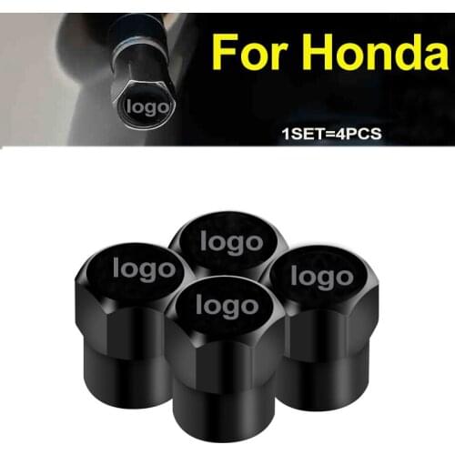 4Pcs Car Wheel Rim Valve Stems Caps Tire Auto Accessory for CRV Civic Accord CITY Fit Pilot Crossroad Car Styling