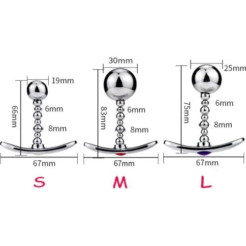 Anchor Metal Butt Plug Male Prostata Massage Small Anal Plug Dilatador Anal Ball Adult Sex Toys for Woman Man Anal Sex