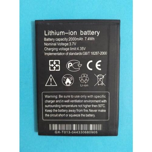 AZK New W200 Battery for THL W200 W200S W200C DEXP IXION MS 5 Inch MS 5" 2000mAh High Quality Cell Phone Replacement