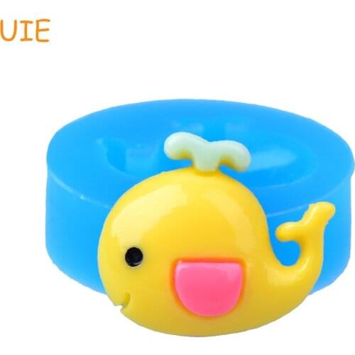 DYL247U 26.9mm Whale Silicone Mold - Sea Animal Mold Cake Decoration, Fondant, Resin Polymer Clay, Chocolate, Cookie Biscuit