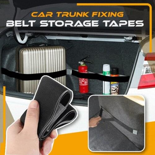 Car Trunk Fixing Belt Storage Tapes Car Trunk Stowing Organizer Strap Fixed Elastic Bandage Magic Sticker Band GQ