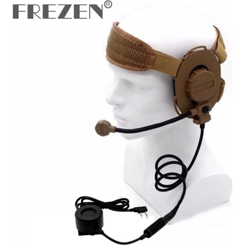 HD03 Z Tactical Bowman Elite II Headset with Waterproof PTT for BaoFeng UV-5R UV-B5 B6 DM-5R TYT TH-UV8000D Retevis H777 RT22 Ra