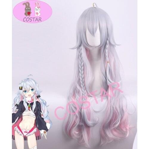 Hololive Cosplay Kagura Nana Wig 70cm Heat Resistant Synthetic Fake Hair Vtuber Kagura Nana Cosplay Wig