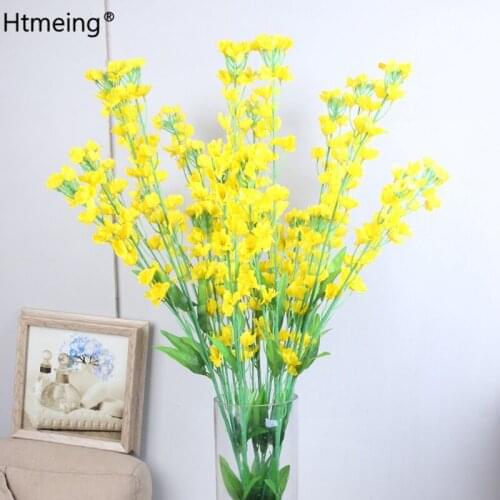 Htmeing yellow artificial flowers rustic countryside garden home decoration