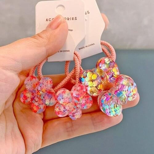 2PCS New Fruit Grapes Cherry Cute Princess Headwear Kids Elastic Hair Bands Children Ropes Girls Accessories Baby Headdress