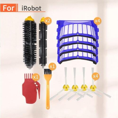 Spare parts kit for iRobot Roomba 600 series 610 620 650 Vacuum bristle brush Aero Vac filter side brush robot vacuum cleaner