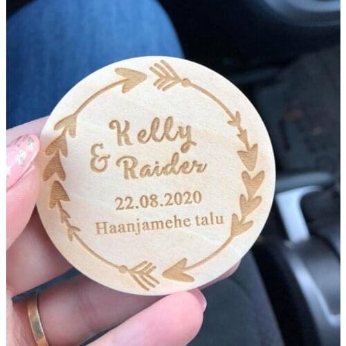 Personalized save the date magnet , Wedding Favors ,Wooden Magnet ,Rustic Heart Save the Date Anniversary Gifts