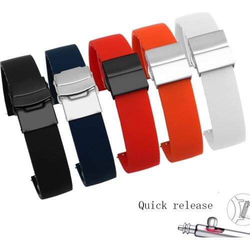 Waterproof Silicone watchabnd 20mm 22mm black white red bracelet For Amazfit 2S GTS outdoor silicone strap Quick release