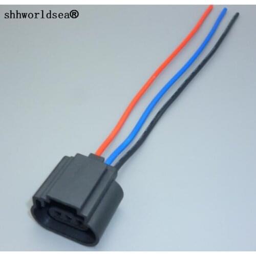 Shhworldsea 100PCS hot sale PLASTIC 9008 H13 socket,9008 H13 bulb holder,9008 H13 connector female