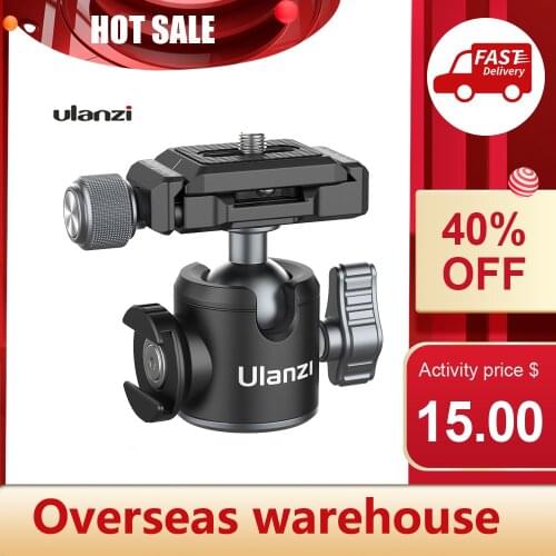 Ulanzi U-60L/U-80/U-80L Arca Swiss Side Cold Shoe Ball Head Arca Swiss Quick Release Plate 1/4 Inch Screw for DSLR ILDC Camera