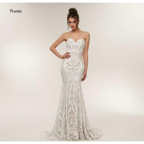 Vintage Mermaid Long Prom Dresses 2018 Sequin Lace Strapless Sexy Formal Party Dresses Evening Dresses Vestido De Festa