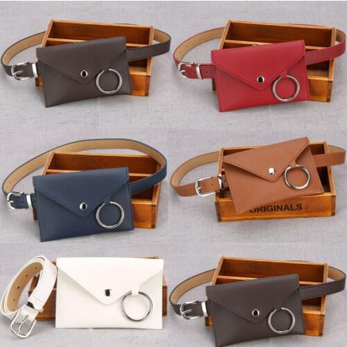 Belt Bag Women PU Leather Waist Pack Shoulder Bags Wallet Small Purse Phone Pouch /BY