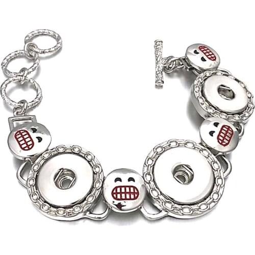 High quality 155 Face Snap button Bracelet&Bangles Charms Metal Bracelets For Women Fit 18mm Snap Button Jewelry