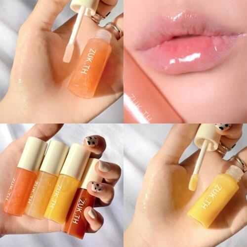1pcs Moisturizing Lip Gloss Oil Transparent Glitter Hydrating Liquid Lipsticks Mineral Oil Clear Mini Lipgloss Makeup Cosmetic