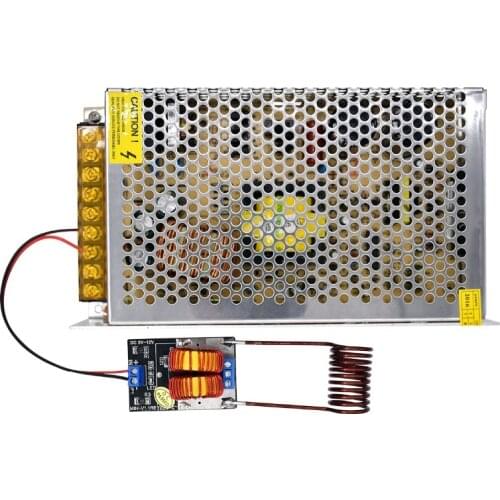 5-15V ZVS Induction Heating Power Supply Module with Coil + Power Supply Charger Transformer Adapter