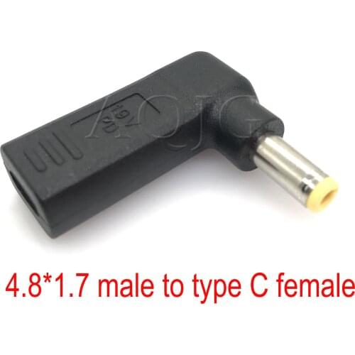 90 Degree USB3.1 USB-C Type-C Female to 4.8*1.7mm DC Male Plug Adapter Connector for laptop
