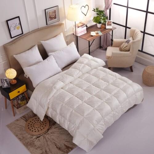 95% goose down comforter queen king size bedding set soft luxury bedroom decor Thicker Warmer Throw duvet kids adult gift
