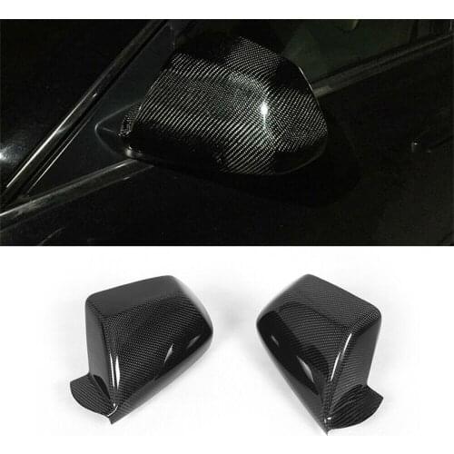 Car Carbon Fiber Side Rear View Mirror Cover Trim Side Wing Mirror Caps RearView Mirror Stickers For Cadillac CTS 2009 ~ 2013