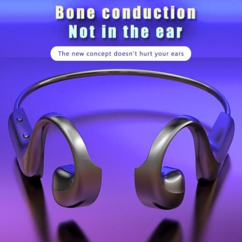 Bone conduction Bluetooth Headset 5.0 Wireless Headphones Ear-mounted Earphone sports Waterproof Head-mounted Earbuds Gaming