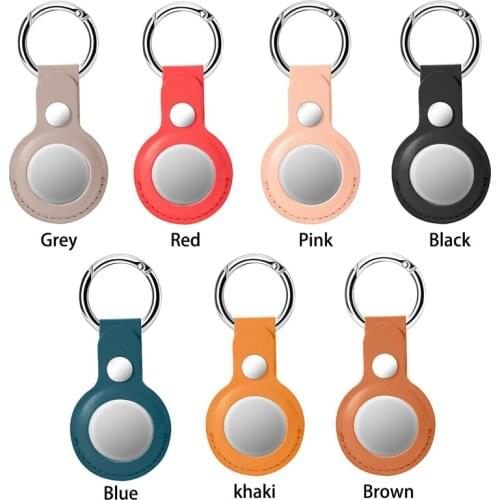 Cover For Apple AirTags Protective Case For Apple Locator Tracker Anti-lost Device Keychain Protect Sleeve Fashion Leather Case