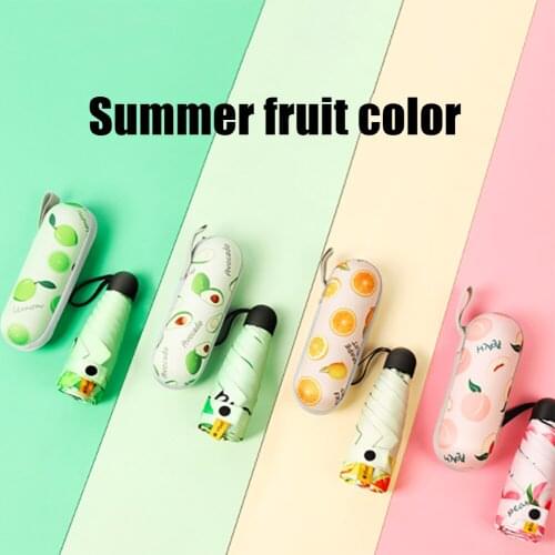 Women Pocket Small Umbrella Anti UV Paraguas Sun Umbrella Rain Windproof Light Folding Portable Umbrellas For Boy Girl High Qual